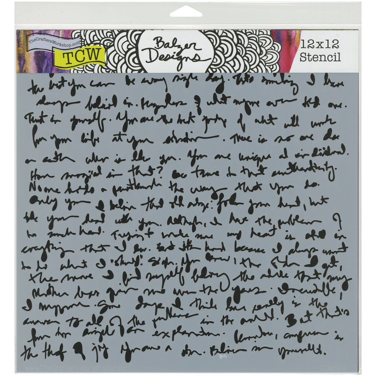 The Crafter's Workshop Crafter's Workshop Template 12"X12" - Believe Script