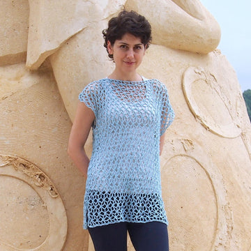 Diamond flower tunic top -beach cover up