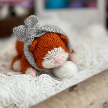 Sleepy Kitten Knitting Pattern | Scottish Fold Cat Toy PDF