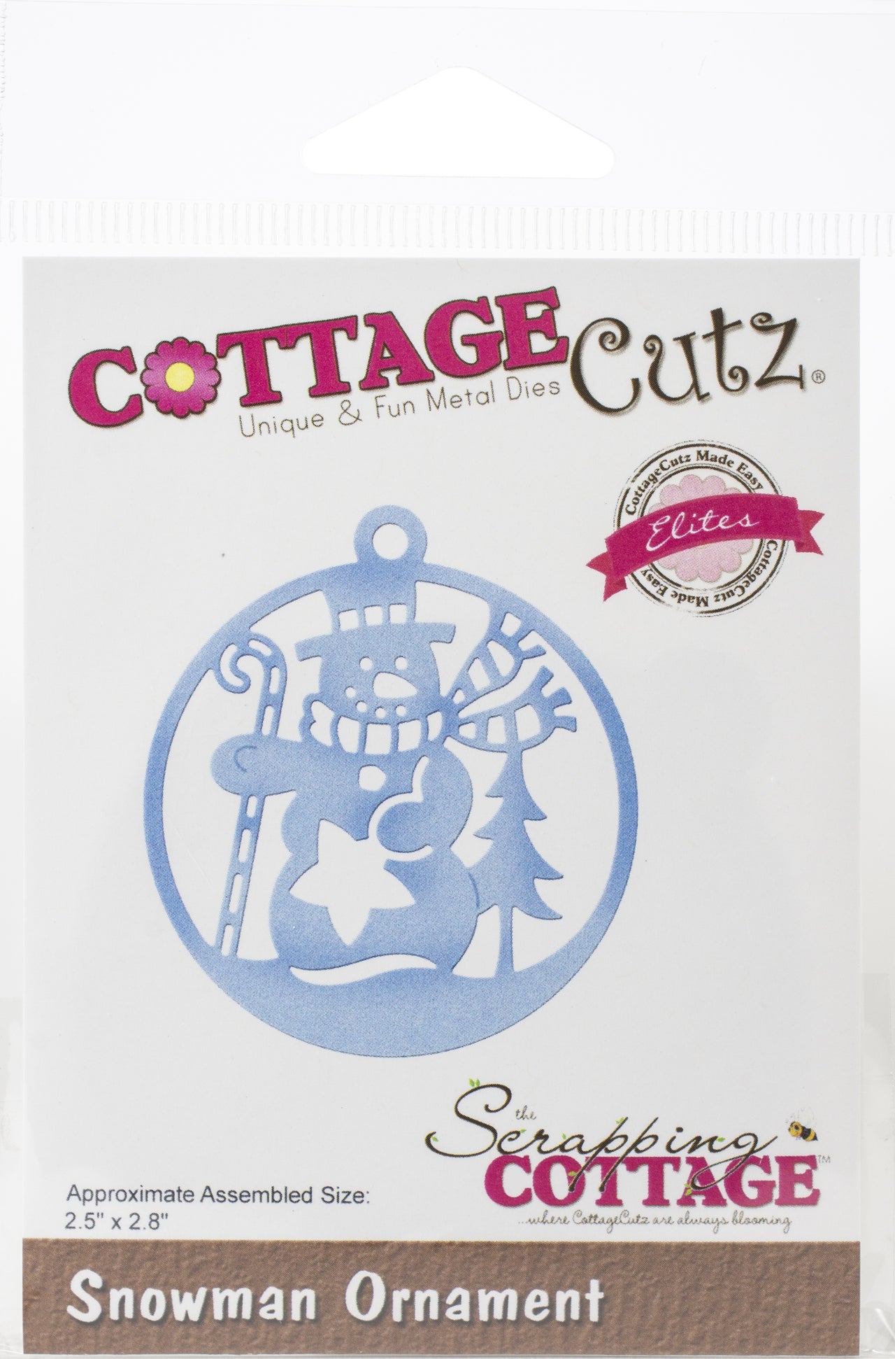 CottageCutz Elites Die - Snowman Ornament, 2.5"X2.8"
