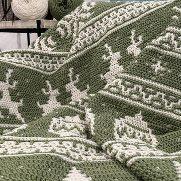 Christmas Overlay Mosaic Crochet blanket