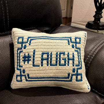 #Laugh Mosaic Pillow No 1
