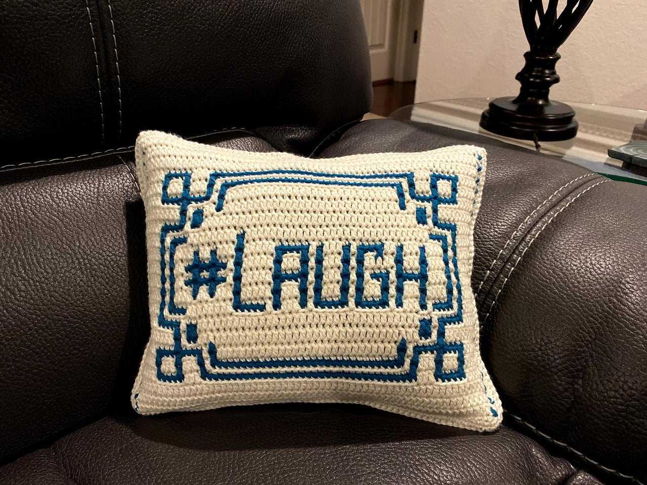 #Laugh Mosaic Pillow No 1
