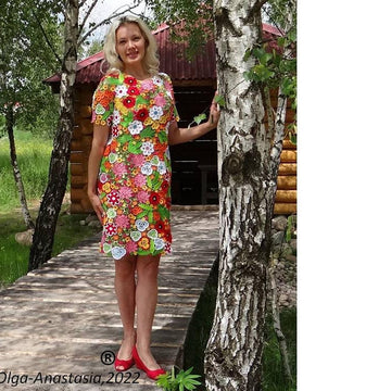 Bright lace dress