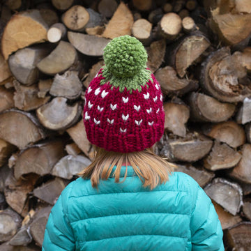 Strawberry Pompom Hat Chunky Baby Children Women
