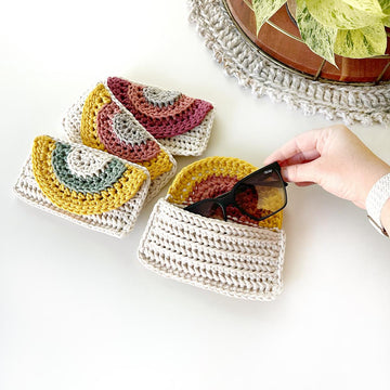Rainbow Crochet Glasses Case 093