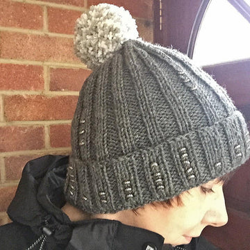 Beads and Ribbing Hat