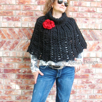 Chic Rose Poncho