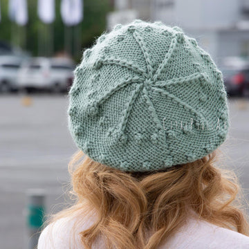 Celadon Knit Beret Hat