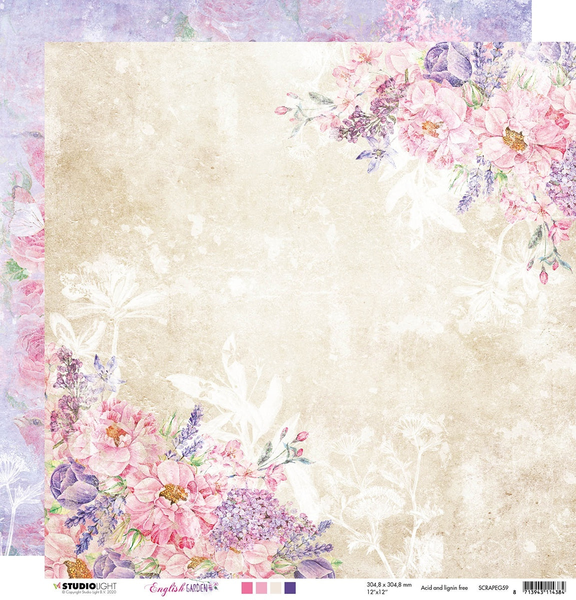Studio Light English Garden Double-Sided Cardstock 12"X12" 10/Pkg - NR. 59