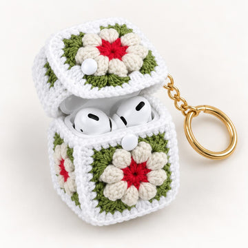 Crochet Earbud Bag Keychain Pattern – Mini Earphone Pouch PDF + Video Tutorial