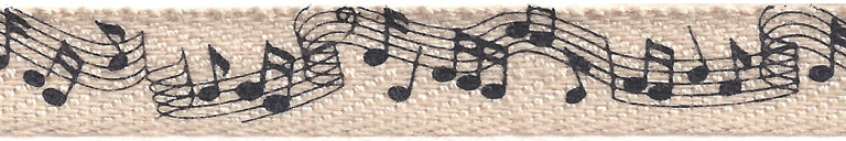 Creative Impressions Printed Twill .5"X25yd - Music Notes