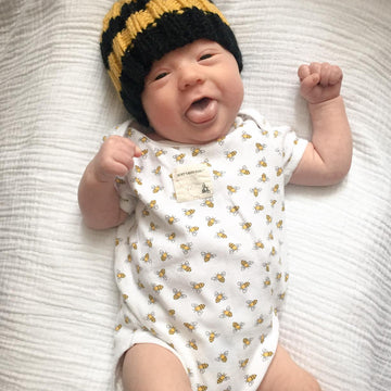 Bee Bottom Baby Hat