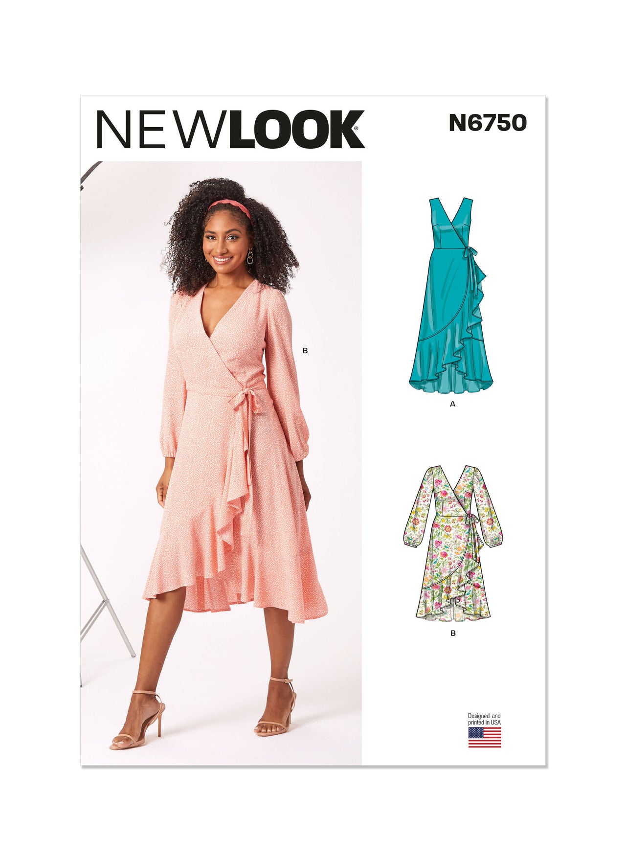 New Look Misses' Wrap Dress With Length and Sleeve Variations N6750 - Sewing Pattern