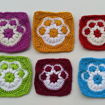 Paw Print Granny Square