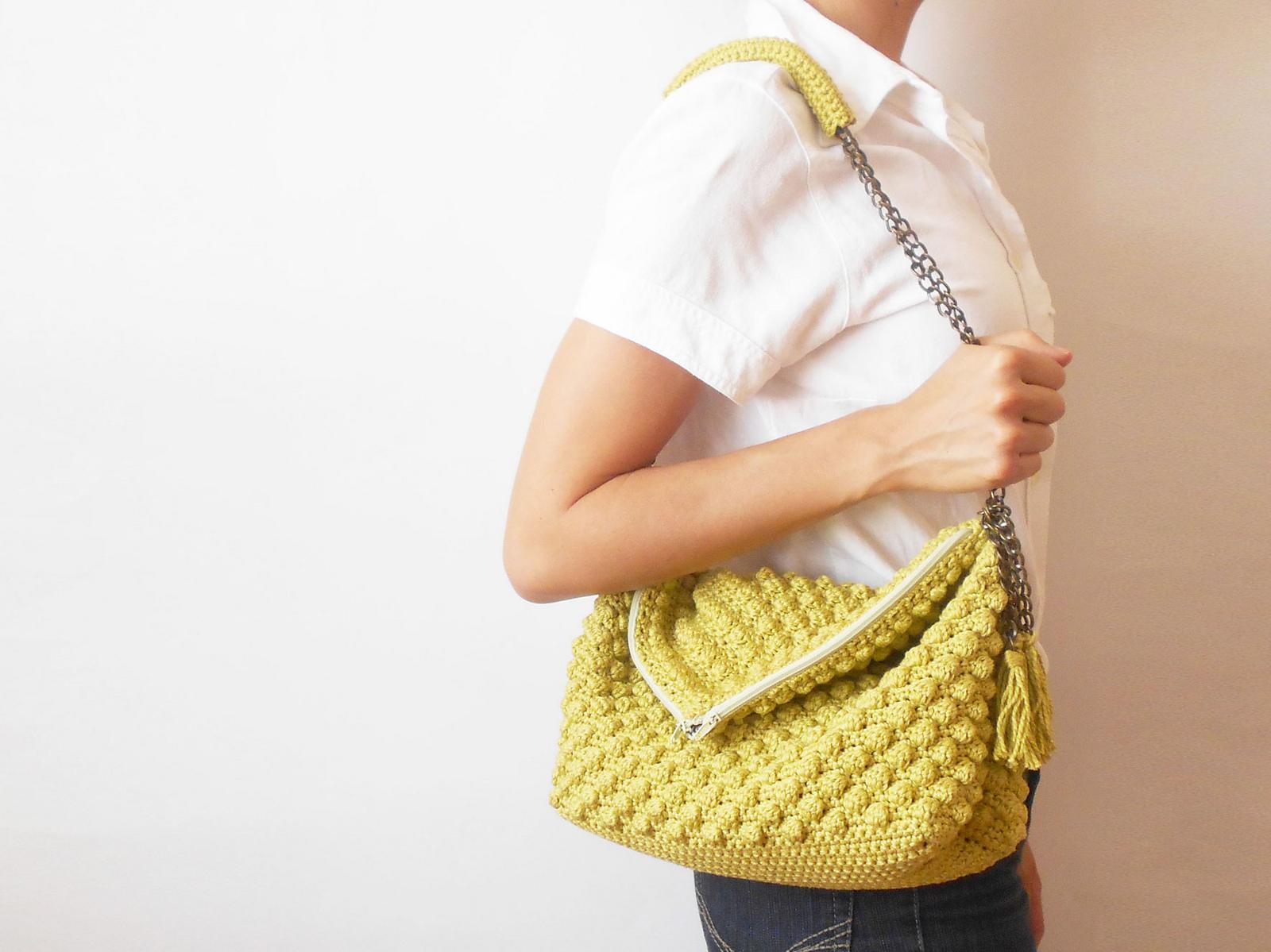 Bobble stitch bag pattern