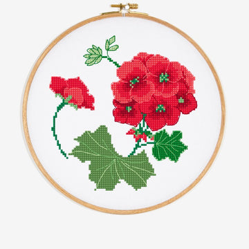 DMC A Red Geranium -  PAT1326 - Downloadable PDF