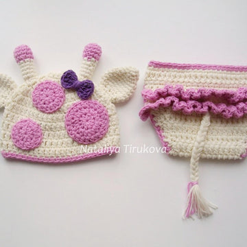 Cow Baby Hat and Diaper Cover