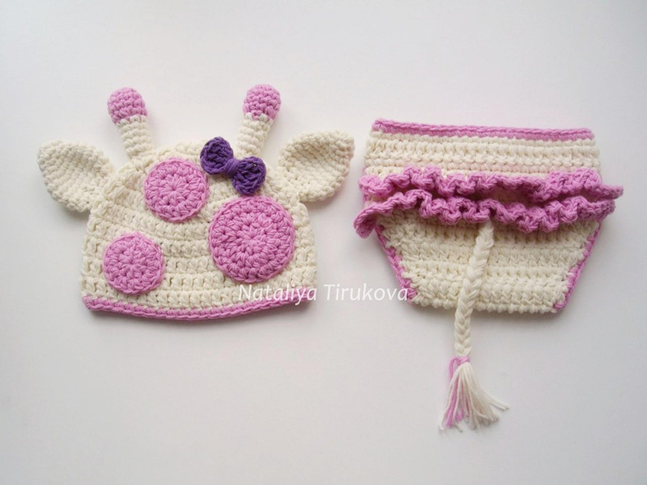 Cow Baby Hat and Diaper Cover