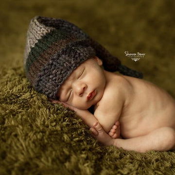 #7 Newborn knitted stocking cap