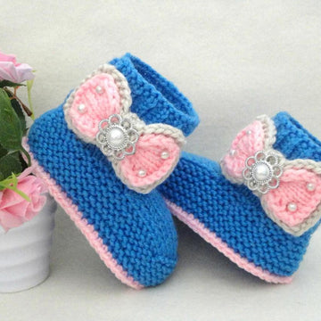 Knitting PATTERN Sweet Baby Booties Girl Baby Shoes