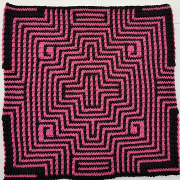Mosaic Crochet Deco Illusion Cushion