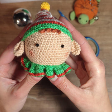 Ellie the Elf Crochet Bauble Pattern