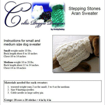 Stepping Stones Aran Dog Sweater