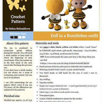 173 Doll in a Bumblebee outfit