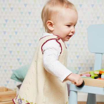 Baby Flora Christmas Dress, Cardigan and Beanie Age 0 -2yrs