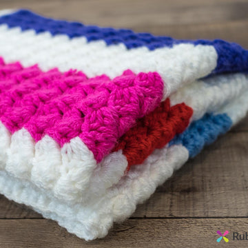Sassy Rose Sedge Stitch Crochet Blanket