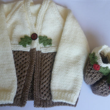 Christmas Pudding Booties