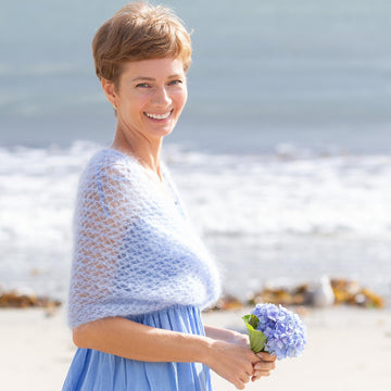 Knitting Pattern Lace Infinity Bride Shawl