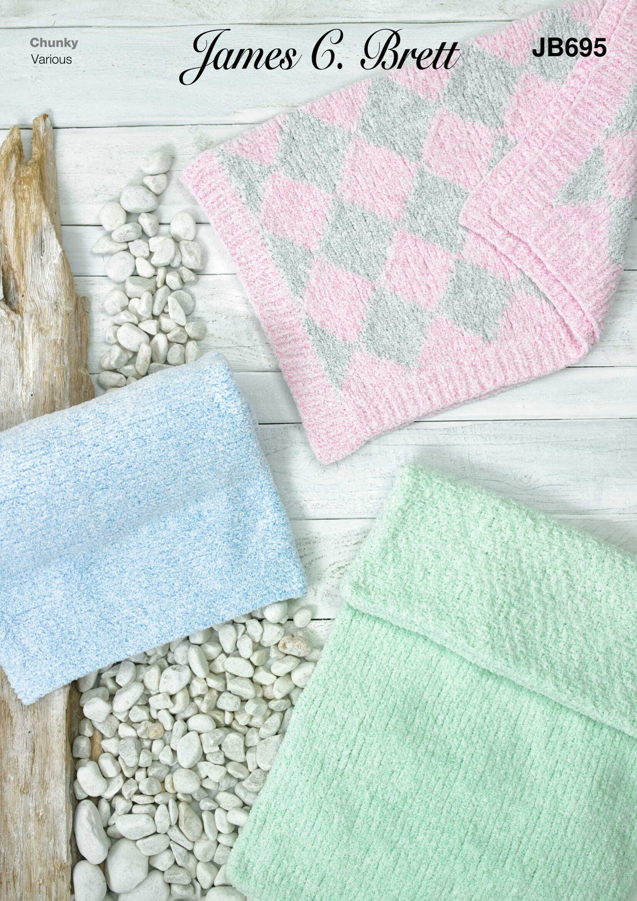 Blankets in James C. Brett Baby Velvet - JB695 - Leaflet