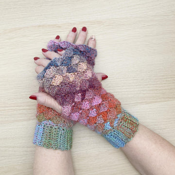Ladies Fingerless Gloves Crochet Pattern # 459