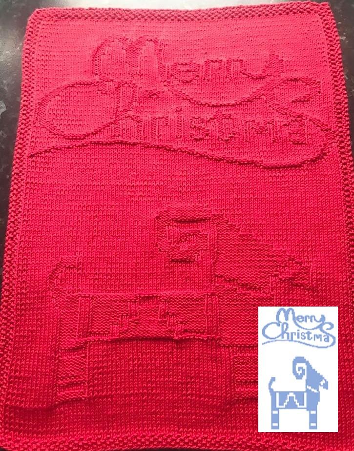 Nr. 343 Goat Merry Christmas guest towel