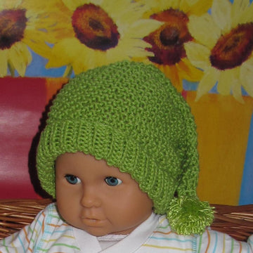 Baby Moss Stitch Pixie Bobble Slouch