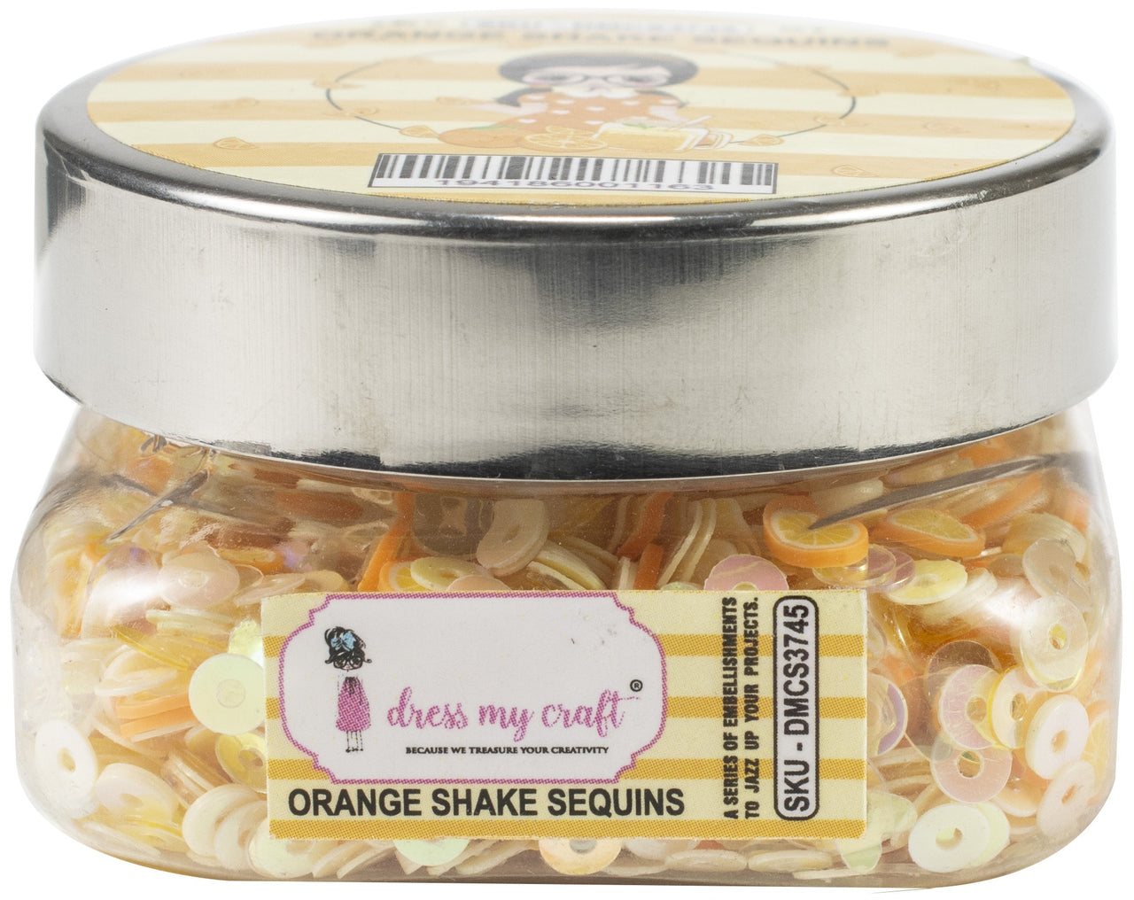 Dress My Craft Sequins 25gms - Orange Shake