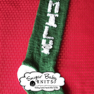 Monogrammed Knit Christmas Stocking