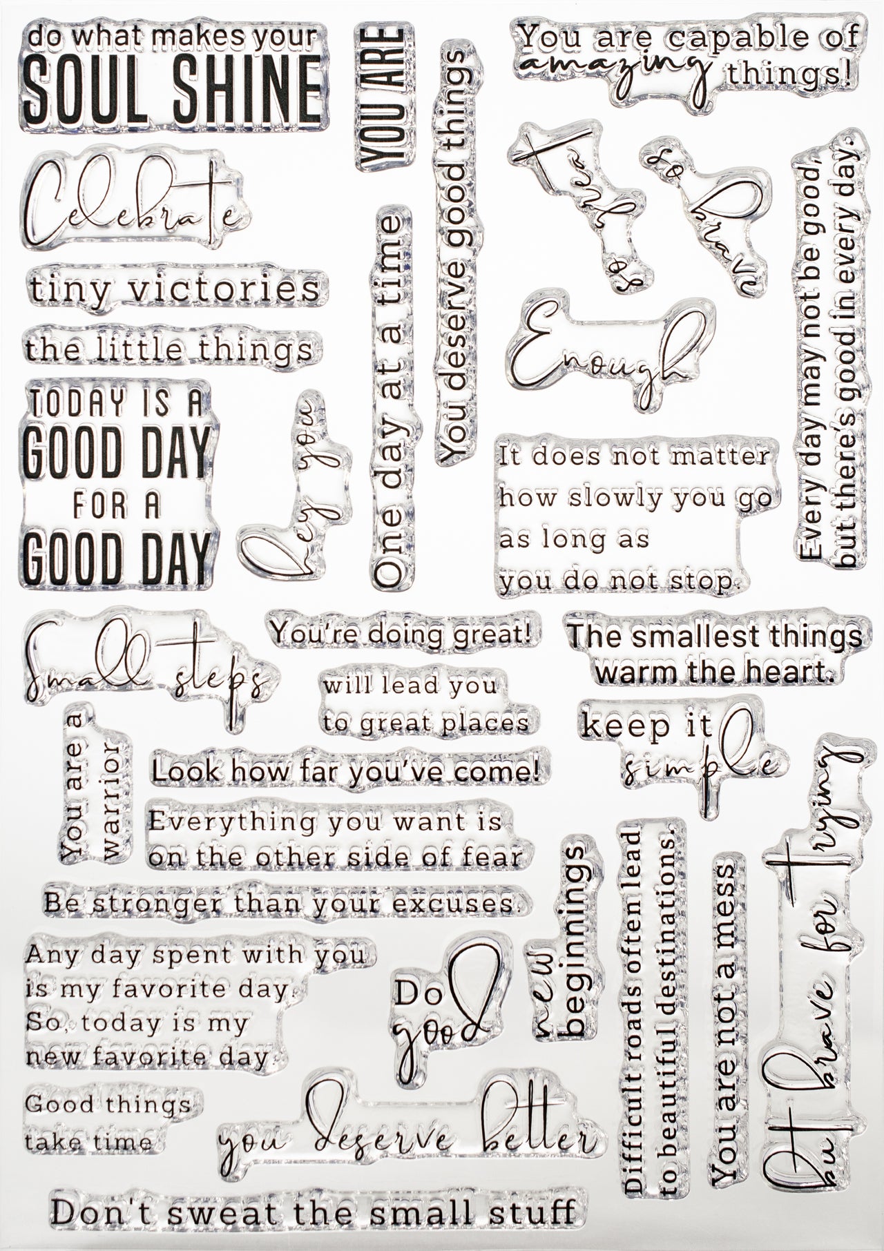 Pinkfresh Studio Clear Stamp Set 6"X8" - My Favorite Things To Say