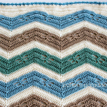 Dragonfly Chevron Blanket