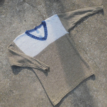 GENEVIEVE, lady's jumper in stocking st in reverse