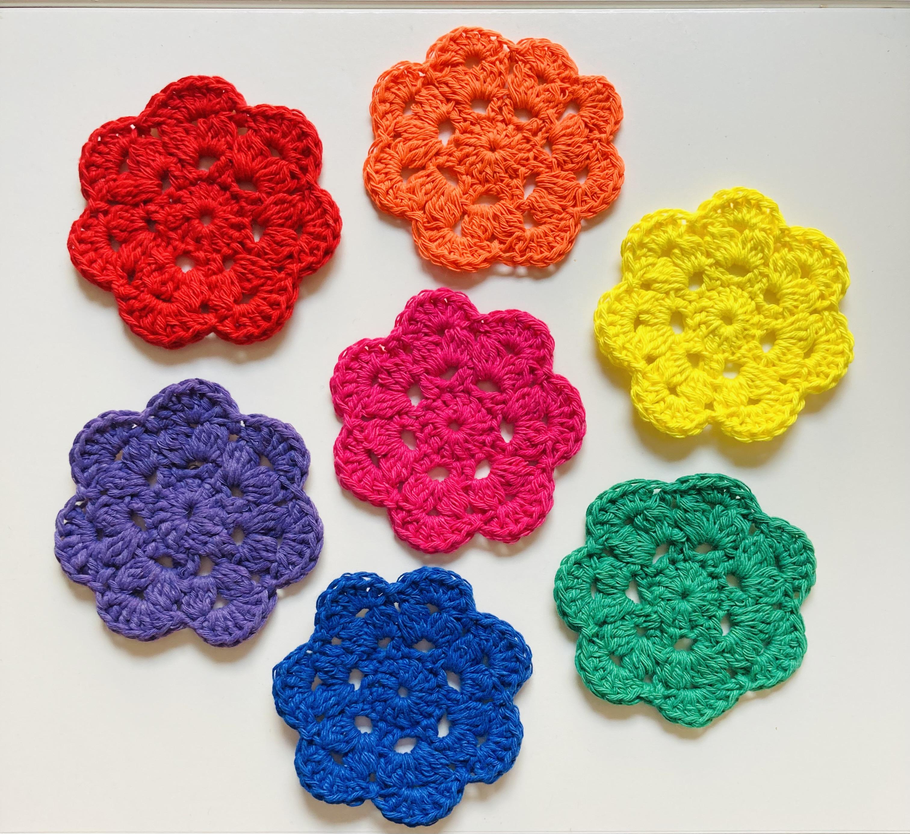 Crocheted Flower Coasters