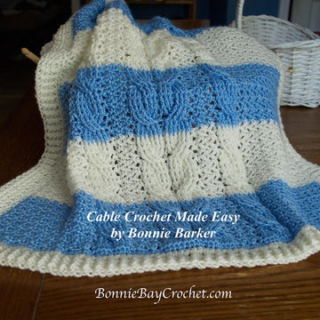 Striped & Cabled Baby Blanket