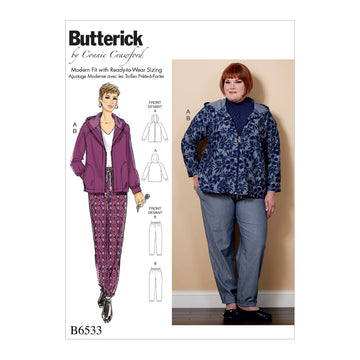 Butterick Miss/Women's Jacket and Pants B6533 - Sewing Pattern