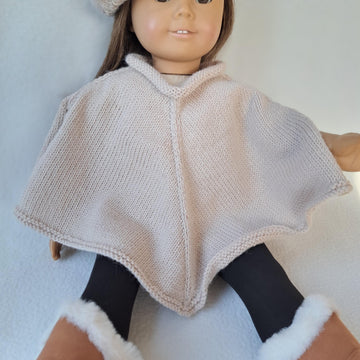 Doll Poncho and Beret