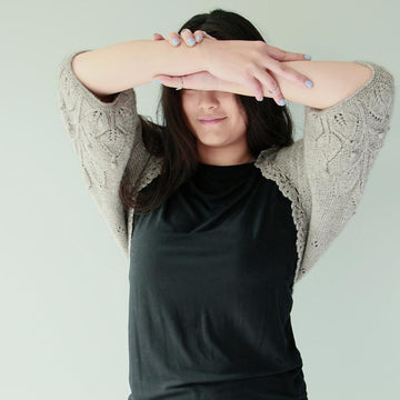 Patricia - leaf pattern shrug