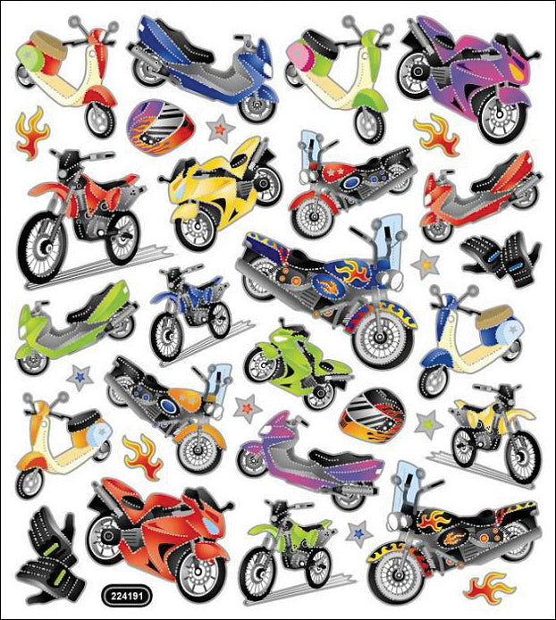 Tattoo King Sticker King Stickers - Motorcycle Mania