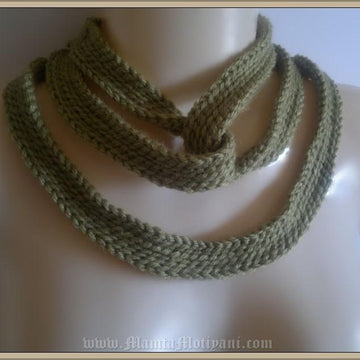 Crochet Tyre Tracks Scarf Pattern Infinity Necklace