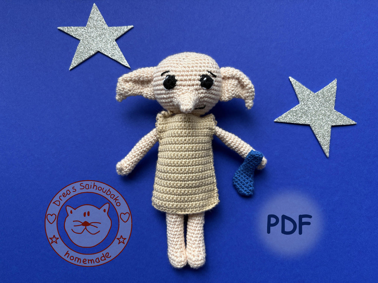 Hard-working elf amigurumi